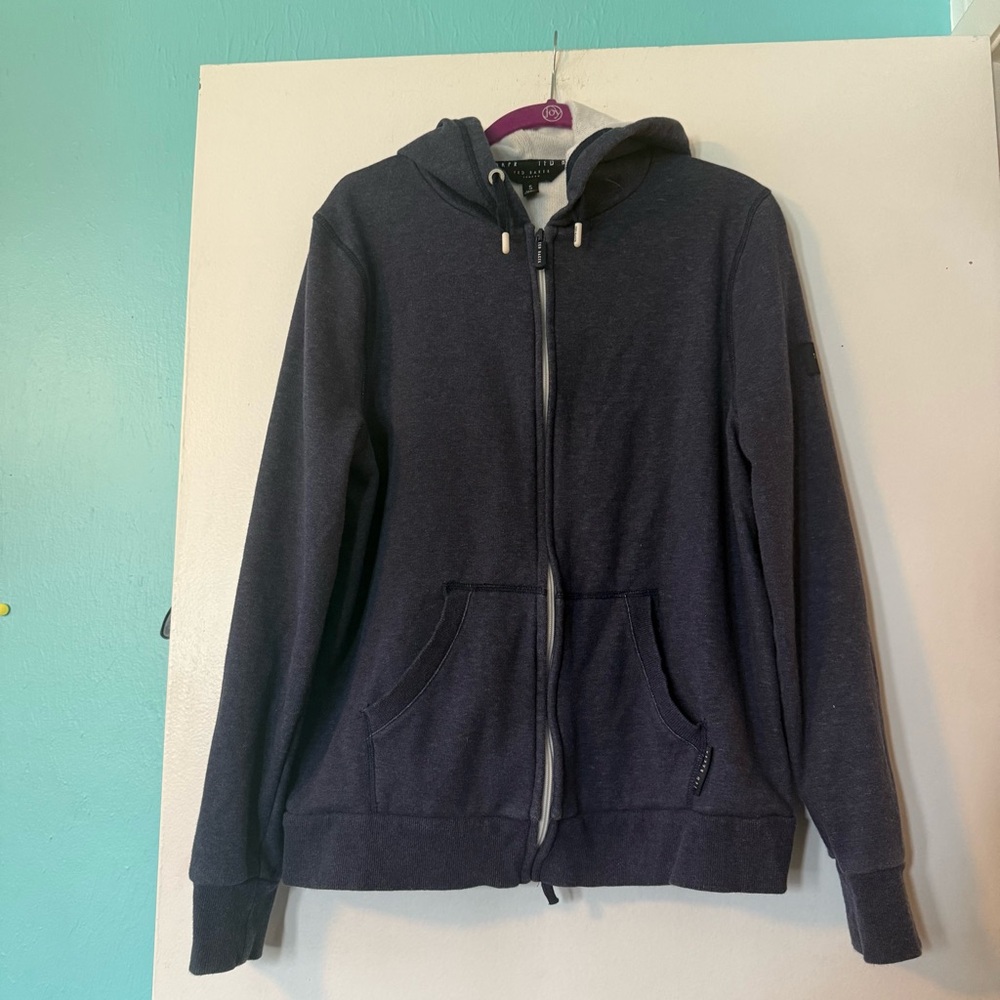 Ted Baker Blue Zip-Up Hoodie
